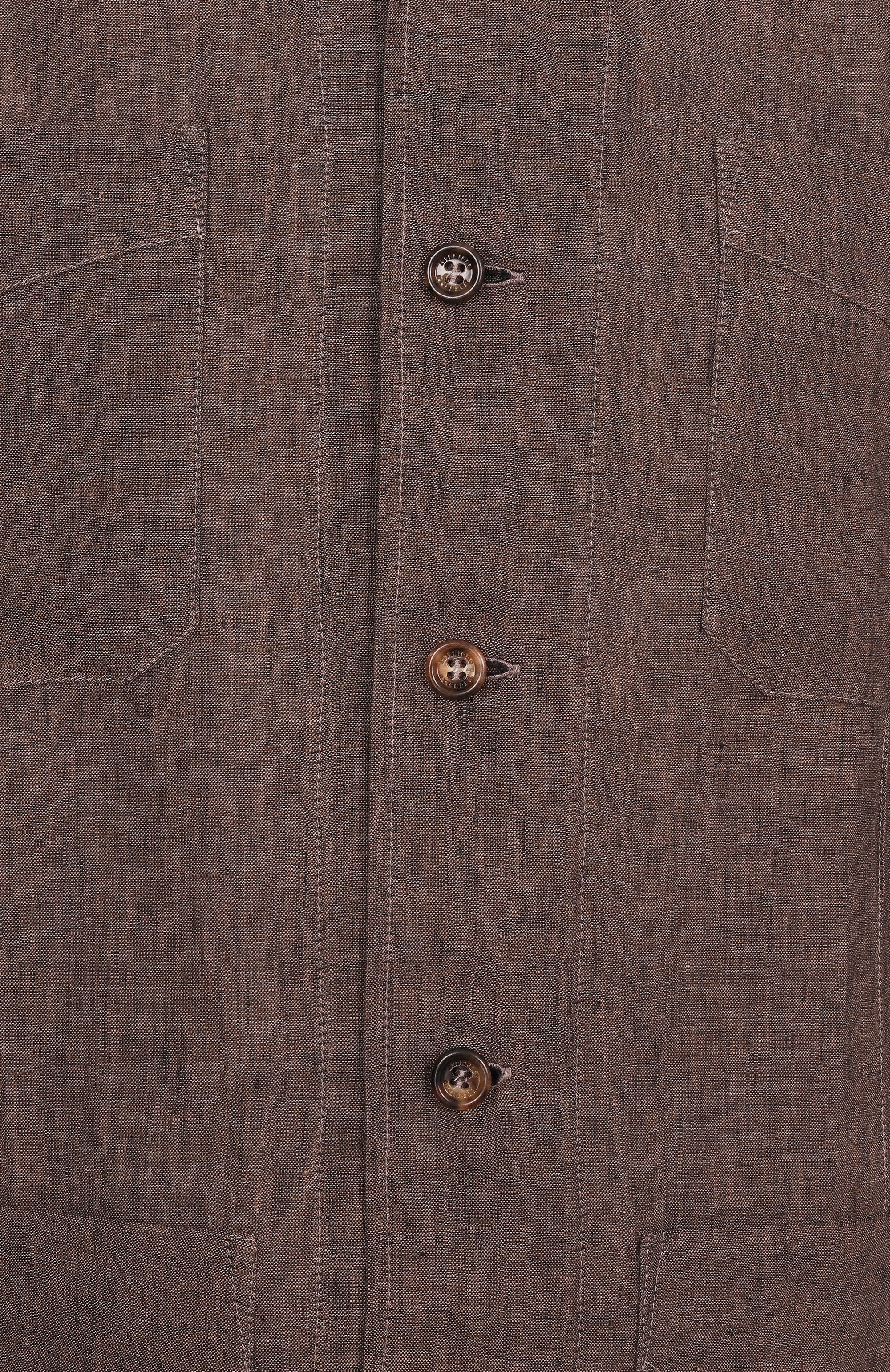 Льняная рубашка BRUNELLO CUCINELLI, арт. MM6950648, фото 6