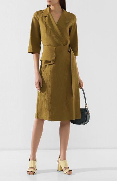 Хлопковое платье DRIES VAN NOTEN хаки цвета по цене 106000 руб., арт. 191-11099-7327, фото 2 Хлопковое платье DRIES VAN NOTEN, арт. 191-11099-7327, фото 2