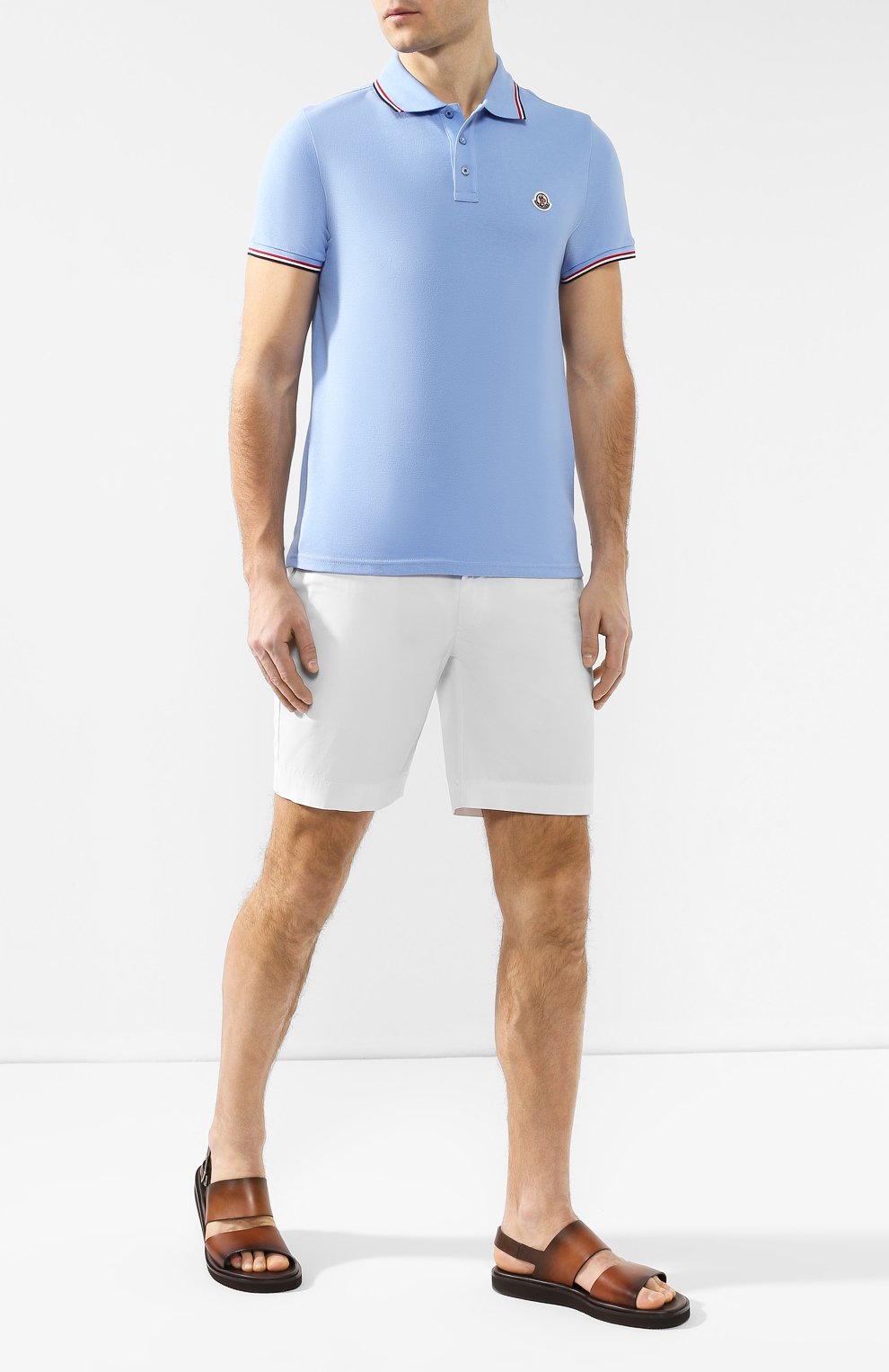 Хлопковое поло MONCLER, арт. E1-091-83456-00-84556, фото 2