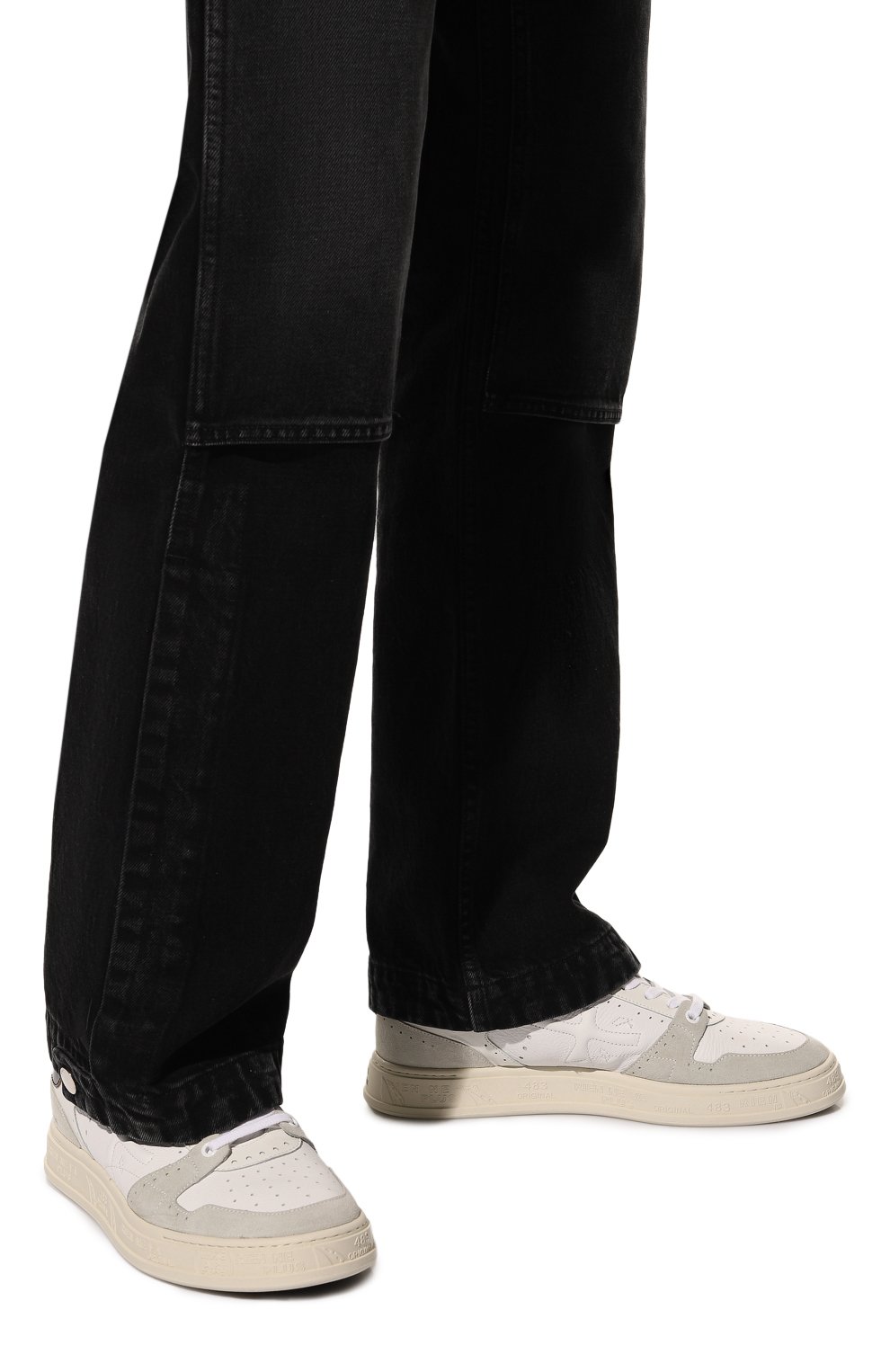 Кожаные кеды quinn PREMIATA кремового цвета по цене 33100 руб., арт. QUINN/VAR6003, фото 3 Кожаные кеды quinn PREMIATA, арт. QUINN/VAR6003, фото 3