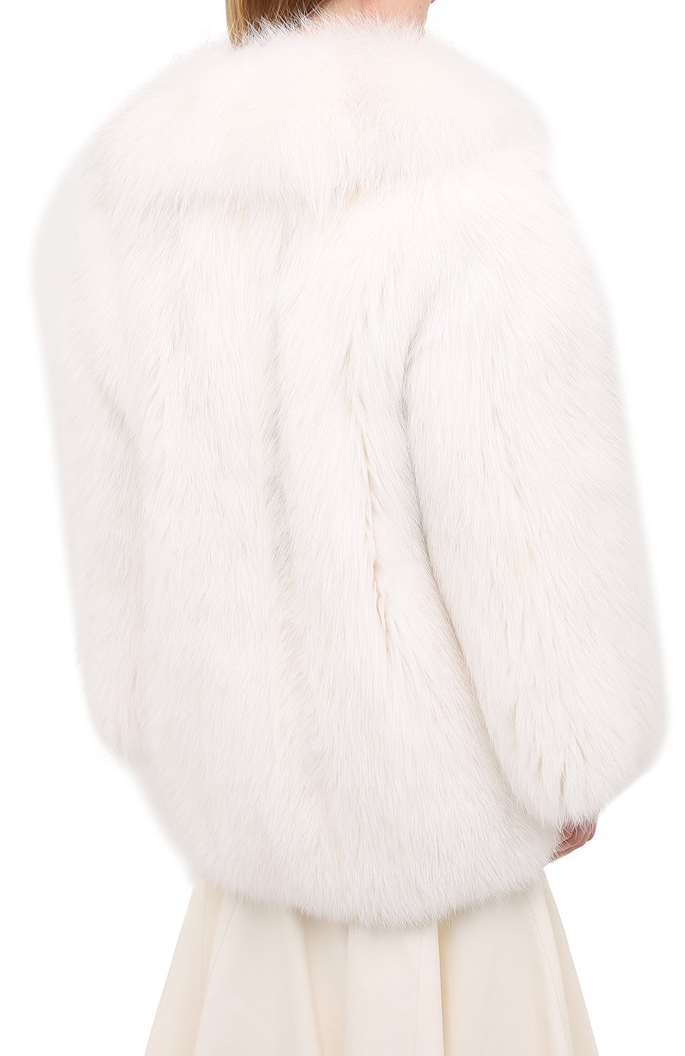 Шуба из меха песца с карманами VALENTINO, арт. QF3FA565FTF, фото 4