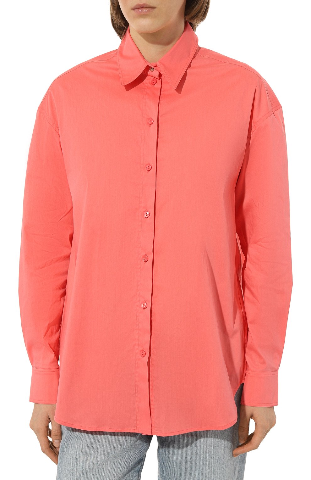 Хлопковая рубашка PATRIZIA PEPE розового цвета по цене 19400 руб., арт. 8C0583_A23, фото 3 Хлопковая рубашка PATRIZIA PEPE, арт. 8C0583_A23, фото 3