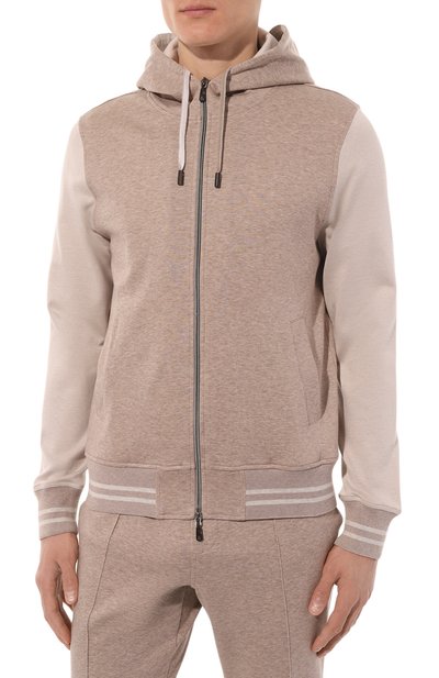 Хлопковый спортивный костюм CAPOBIANCO бежевого цвета по цене 110000 руб., арт. 14MT03.TS00, фото 2 Хлопковый спортивный костюм CAPOBIANCO, арт. 14MT03.TS00, фото 2