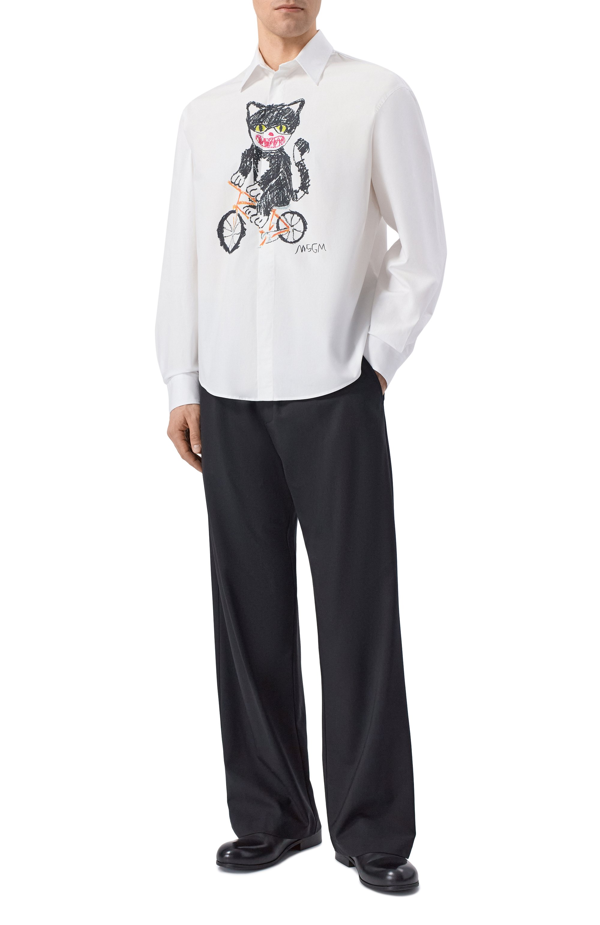 Хлопковая рубашка MSGM, арт. 4040ME18X/267112, фото 2
