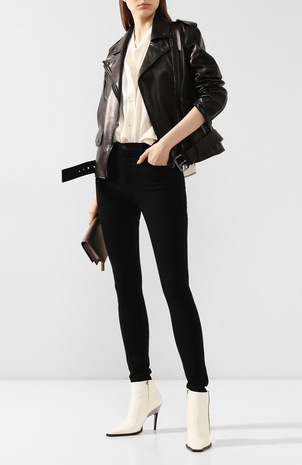 Кожаные ботильоны brecken 100 JIMMY CHOO, арт. BRECKEN 100/NCI, фото 2