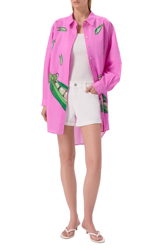 Хлопковая рубашка YANINA T-3168B Розовый  T-3168B Фото 2