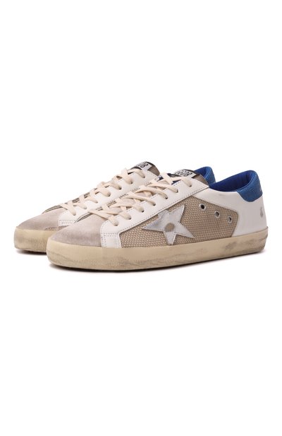 Мужские комбинированные кеды super-star GOLDEN GOOSE DELUXE BRAND, арт. GMF00103.F006815