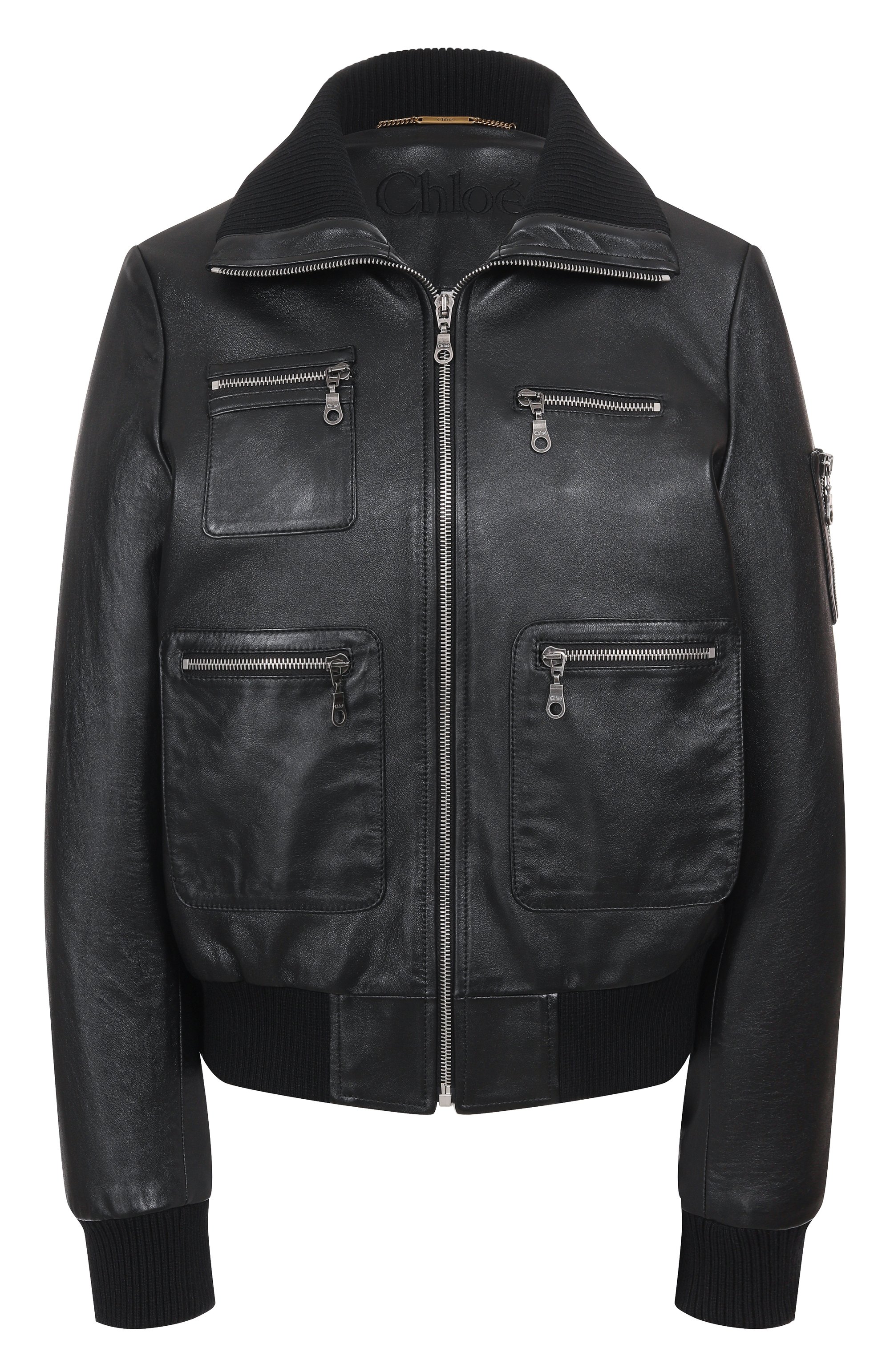 Кожаный бомбер CHLOÉ, арт. CH25SCV11206, фото 1