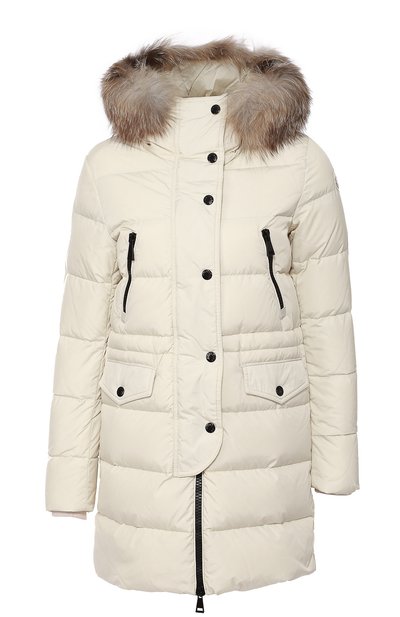 Женский приталенный стеганый пуховик с меховой отделкой MONCLER, арт. B2-093-49821-25-68065