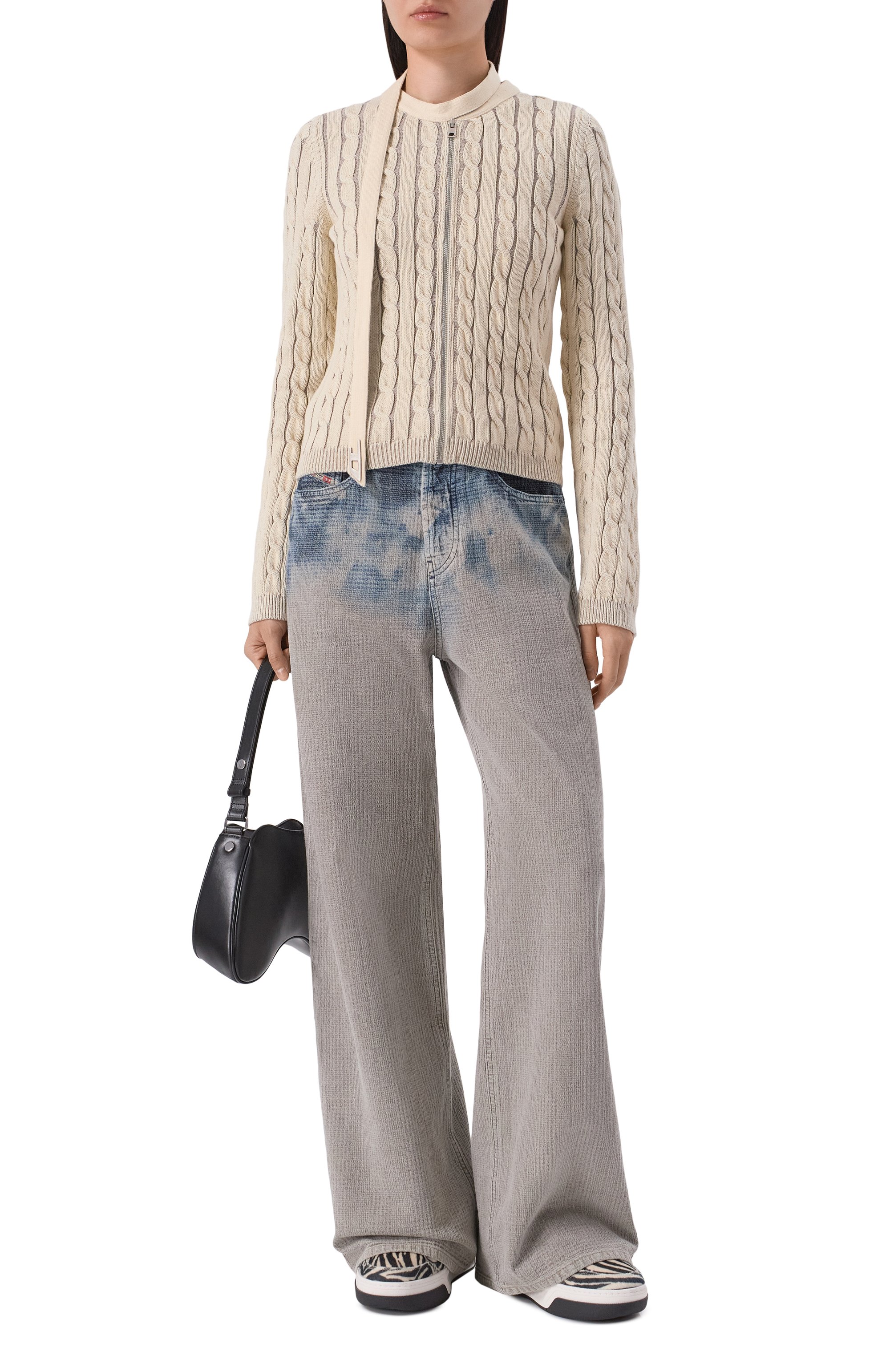 Хлопковый кардиган DIESEL бежевого цвета по цене 62800 руб., арт. A23722/0EGEH, фото 2 Хлопковый кардиган DIESEL, арт. A23722/0EGEH, фото 2