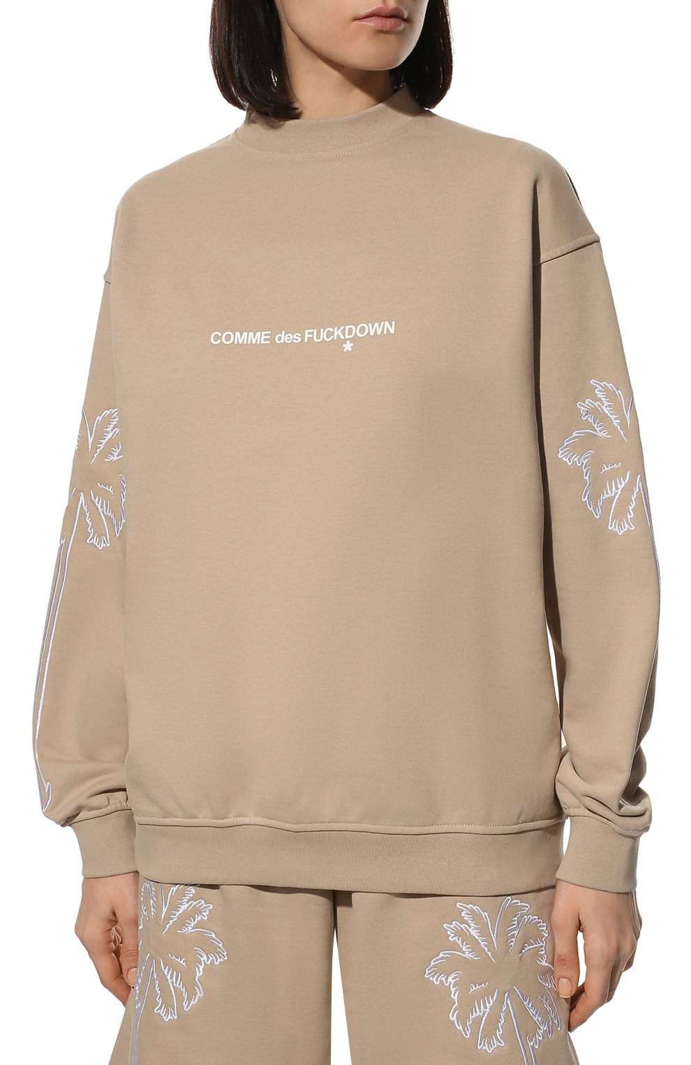 Хлопковый свитшот COMME DES FUCKDOWN бежевого цвета по цене 13750 руб., арт. CDFD1873SFML1, фото 3 Хлопковый свитшот COMME DES FUCKDOWN, арт. CDFD1873SFML1, фото 3