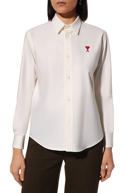 Хлопковая рубашка AMI, арт. BFFSH091.480, фото 3