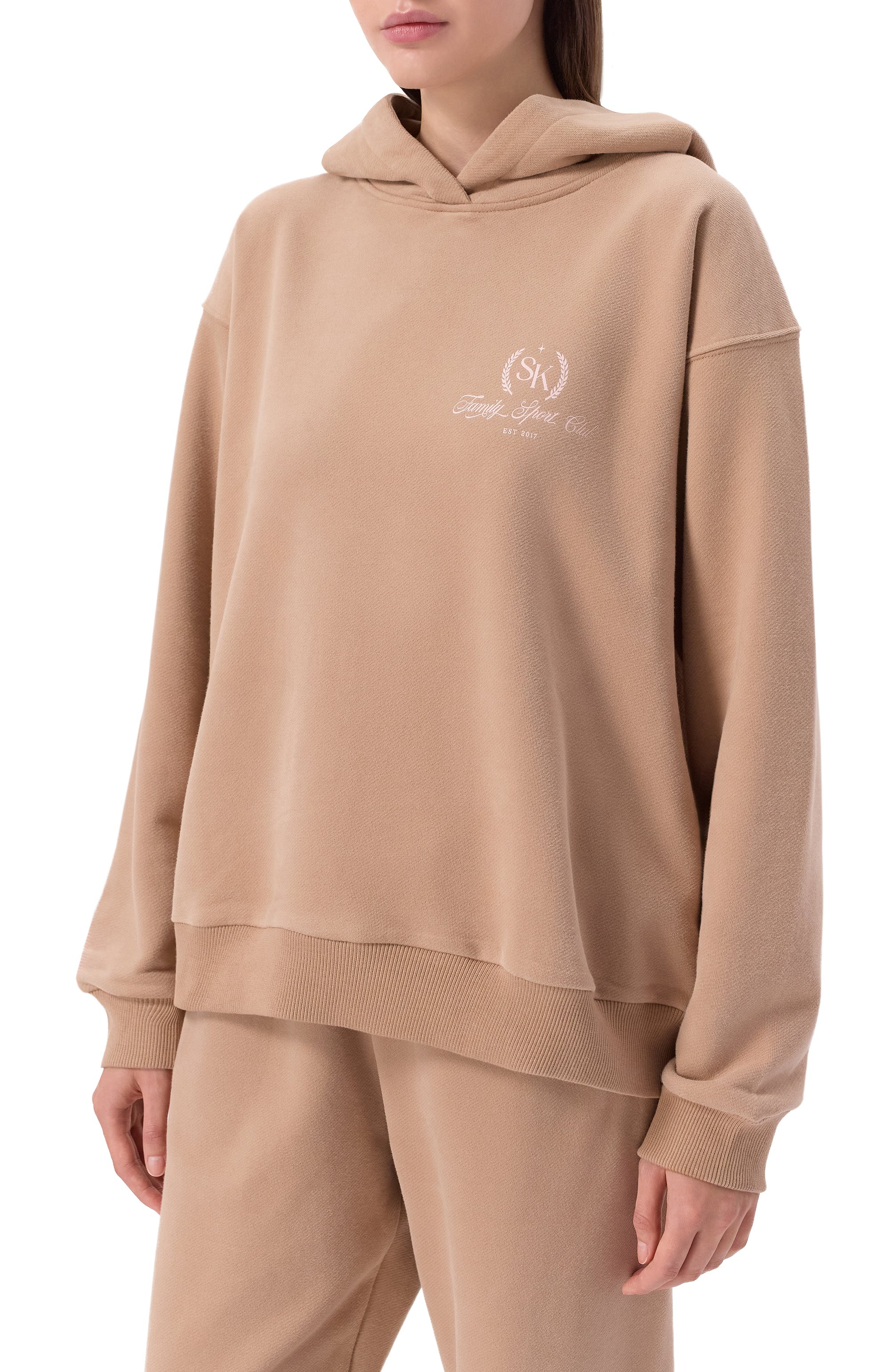 Хлопковый костюм SASHA KIM бежевого цвета по цене 47900 руб., арт. SK-00001683, фото 2 Хлопковый костюм SASHA KIM, арт. SK-00001683, фото 2