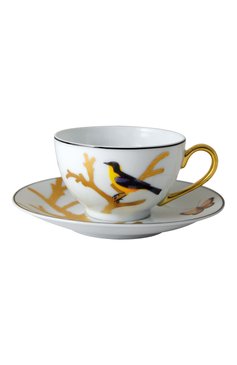 Набор из четырех чайных чашек с блюдцами aux oiseaux BERNARDAUD разноцветного цвета, арт. 2488/22666 | Фото 2 (Региональные ограничения белый список (Axapta Mercury): Не проставлено; Нос: Не проставлено; Ограничения доставки: fragile-2)