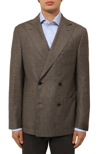 Шерстяной пиджак CORNELIANI коричневого цвета по цене 107500 руб., арт. 94X009-9416309, фото 4 Шерстяной пиджак CORNELIANI, арт. 94X009-9416309, фото 4