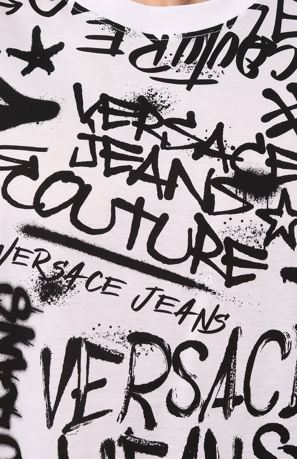 Хлопковая футболка VERSACE JEANS COUTURE, арт. 75GAH6S0/JS211, фото 5