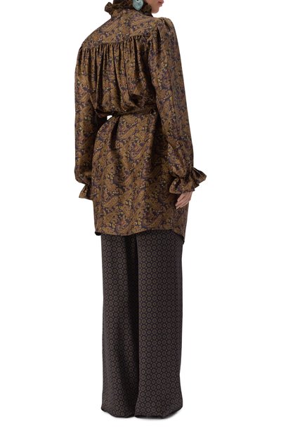 Шелковое платье SAINT LAURENT, арт. 828304/Y6K90, фото 4