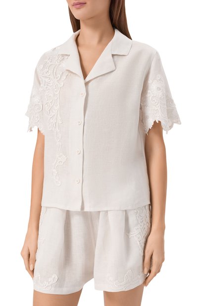 Рубашка изо льна и вискозы MAURIZIO, арт. W07220781, фото 3