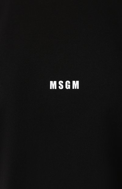 Хлопковая футболка MSGM черного цвета по цене 7750 руб., арт. 2841MDM100 207298, фото 5 Хлопковая футболка MSGM, арт. 2841MDM100 207298, фото 5