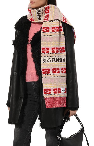 Шерстяной шарф GANNI, арт. A4988, фото 2