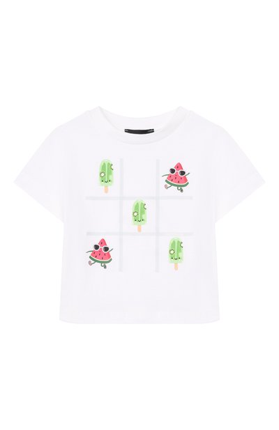 Хлопковая футболка MONNALISA, арт. 28G607