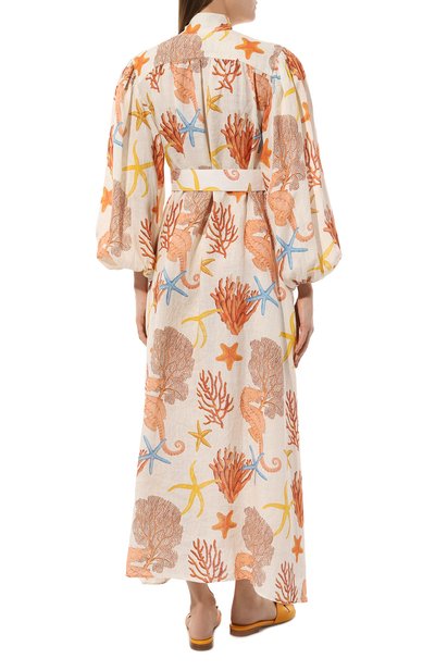 Льняное платье PALM NOOSA разноцветного цвета по цене 59950 руб., арт. N0DDY DRESS, фото 4 Льняное платье PALM NOOSA, арт. N0DDY DRESS, фото 4