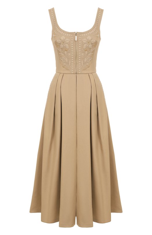 Хлопковое платье Elie Saab D0558ES25 Бежевый D0558ES25