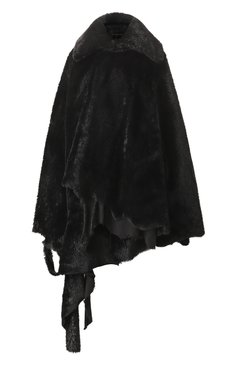 Женская шуба BALENCIAGA черного цвета, арт. 808948/TFQ04 | Фото 1 (Рукава: Длинные; Материал подклада: Хлопок; Длина (верхняя одежда): До середины бедра; Материал сплава: Прост�авлено; Драгоценные камни: Проставлено; Кросс-КТ: Куртка; Стили: Гранж; Материал внешний: Синтетический материал)