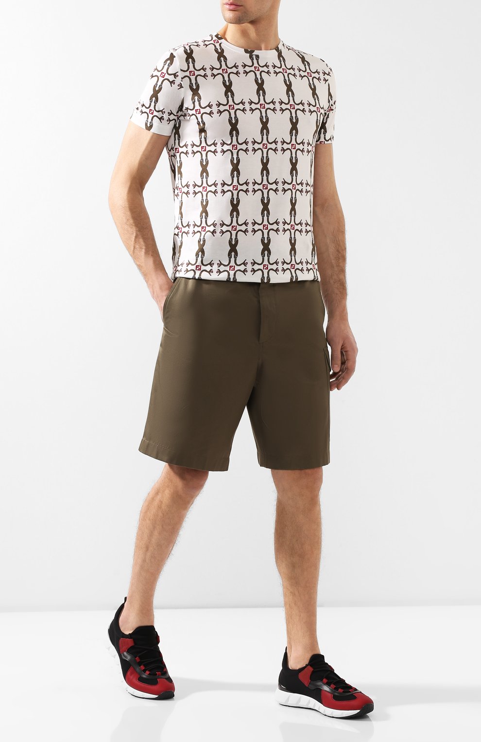 Хлопковая футболка FENDI, арт. FAF532 A793, фото 2