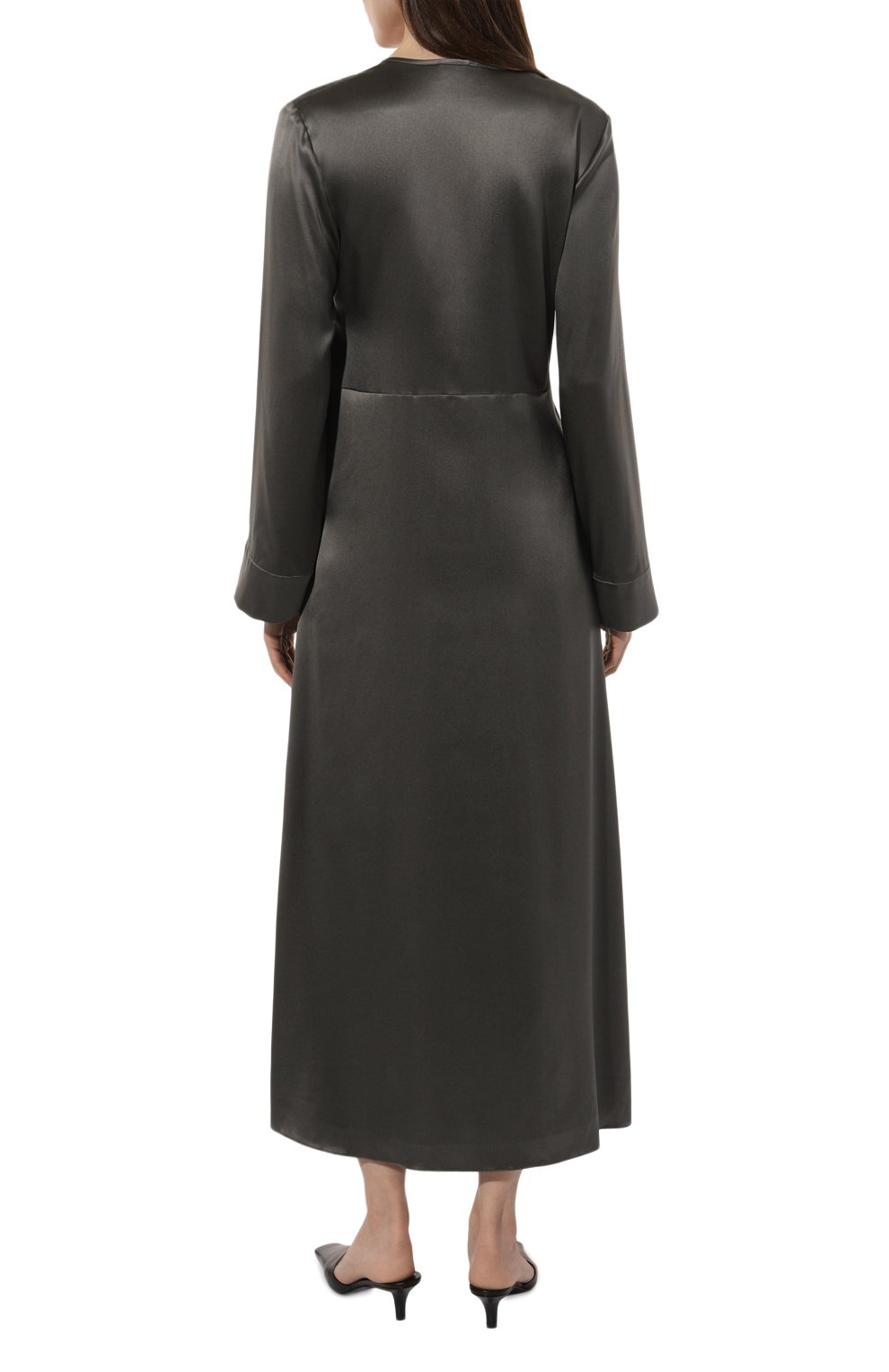 Шелковое платье JM STUDIO серого цвета по цене 50950 руб., арт. FW232437, фото 4 Шелковое платье JM STUDIO, арт. FW232437, фото 4