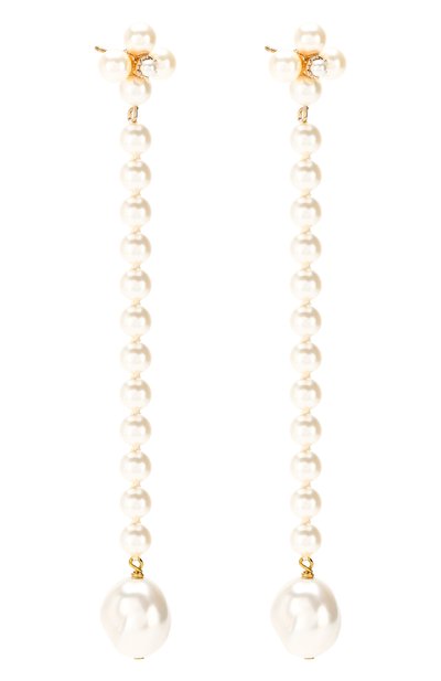 Серьги LOEWE белого цвета по цене 36750 руб., арт. 111.10.430, фото 3 Серьги LOEWE, арт. 111.10.430, фото 3