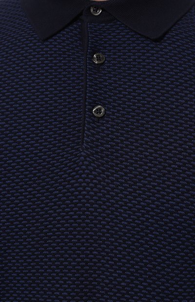 Поло из хлопка и шелка CORNELIANI, арт. 91M556-3125164, фото 5