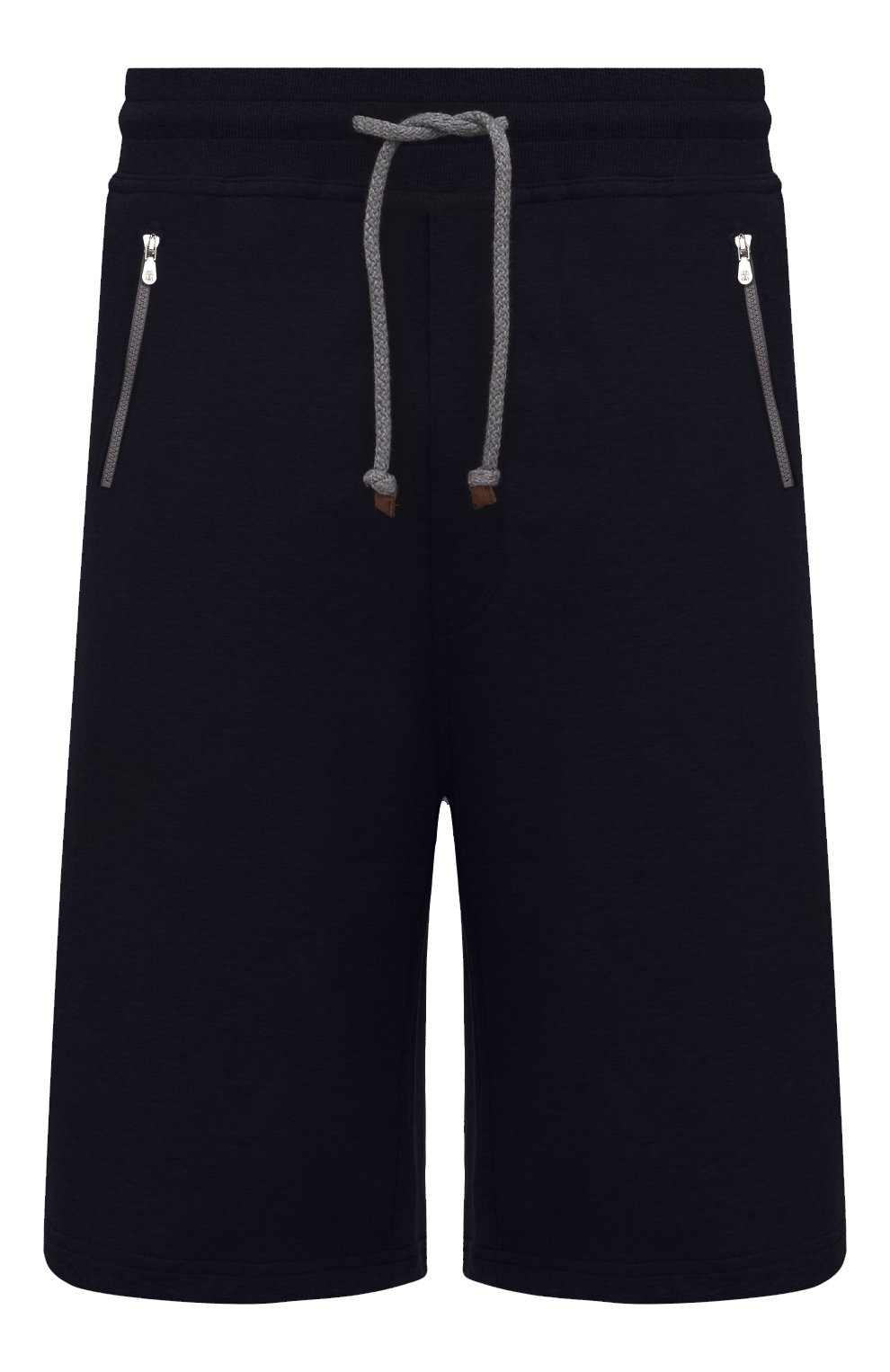 Хлопковые шорты BRUNELLO CUCINELLI темно-синего цвета по цене 88650 руб., арт. MTU143242W, фото 1 Хлопковые шорты BRUNELLO CUCINELLI, арт. MTU143242W, фото 1