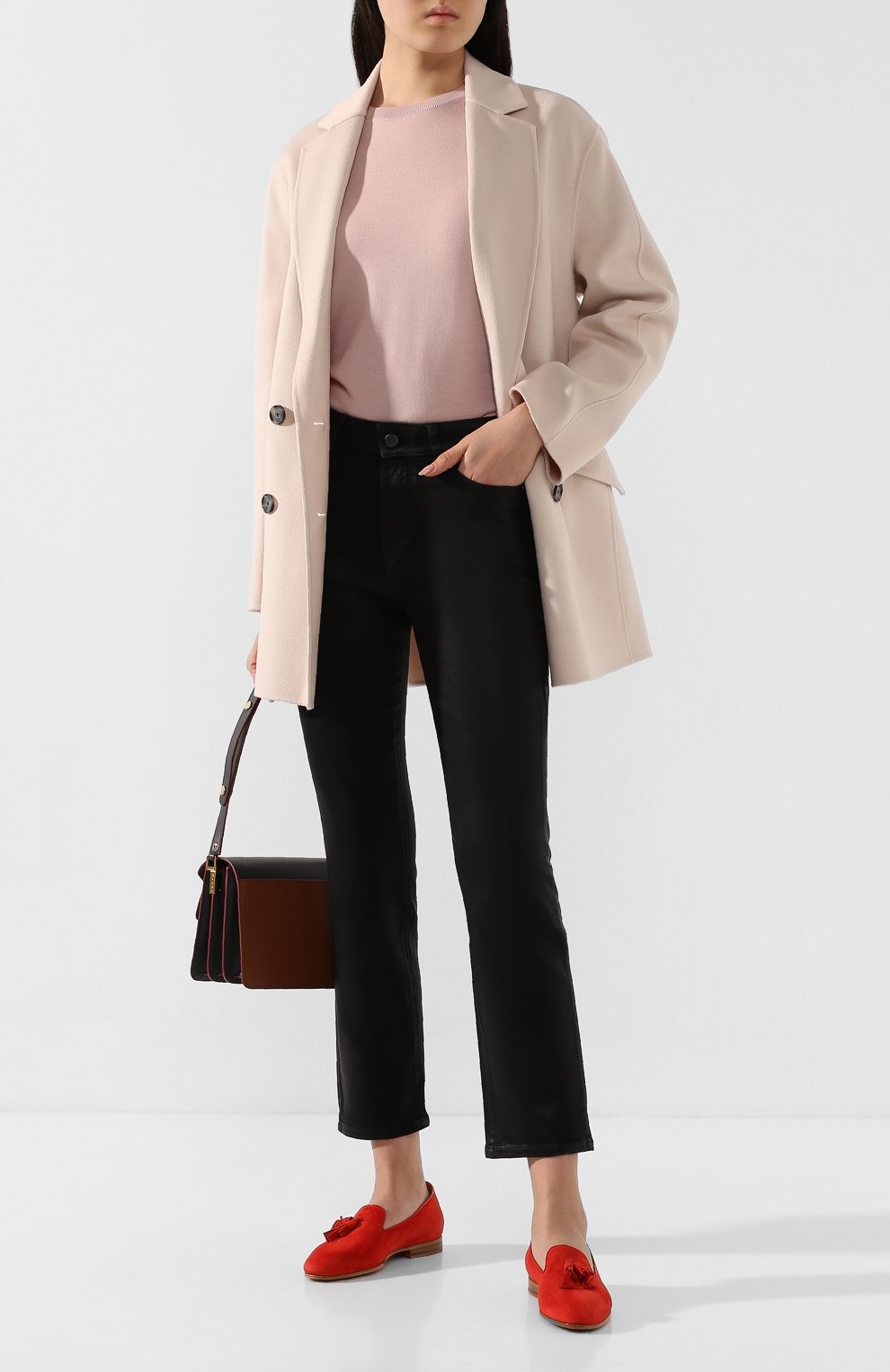 Пуловер из смеси шерсти и шелка REDVALENTINO розового цвета по цене 48400 руб., арт. TR3KC04L/4A7, фото 2 Пуловер из смеси шерсти и шелка REDVALENTINO, арт. TR3KC04L/4A7, фото 2
