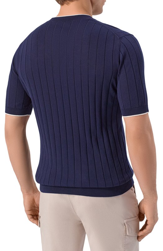 Хлопковый джемпер Andrea Campagna M5426-8035 Синий  M5426-8035 Фото 4