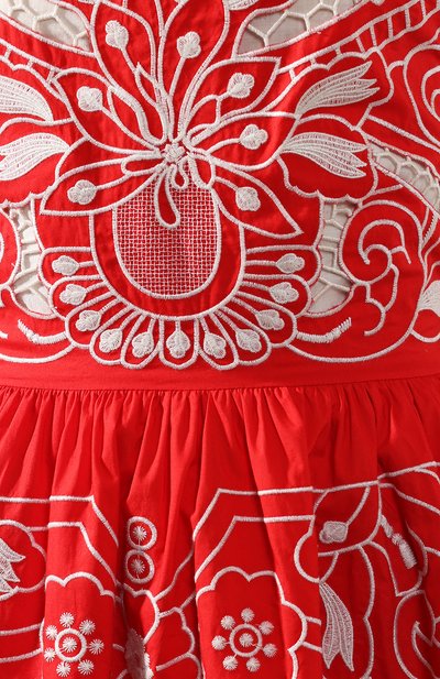 Хлопковое платье REDVALENTINO красного цвета по цене 115500 руб., арт. TR0VA11Z/52Q, фото 5 Хлопковое платье REDVALENTINO, арт. TR0VA11Z/52Q, фото 5