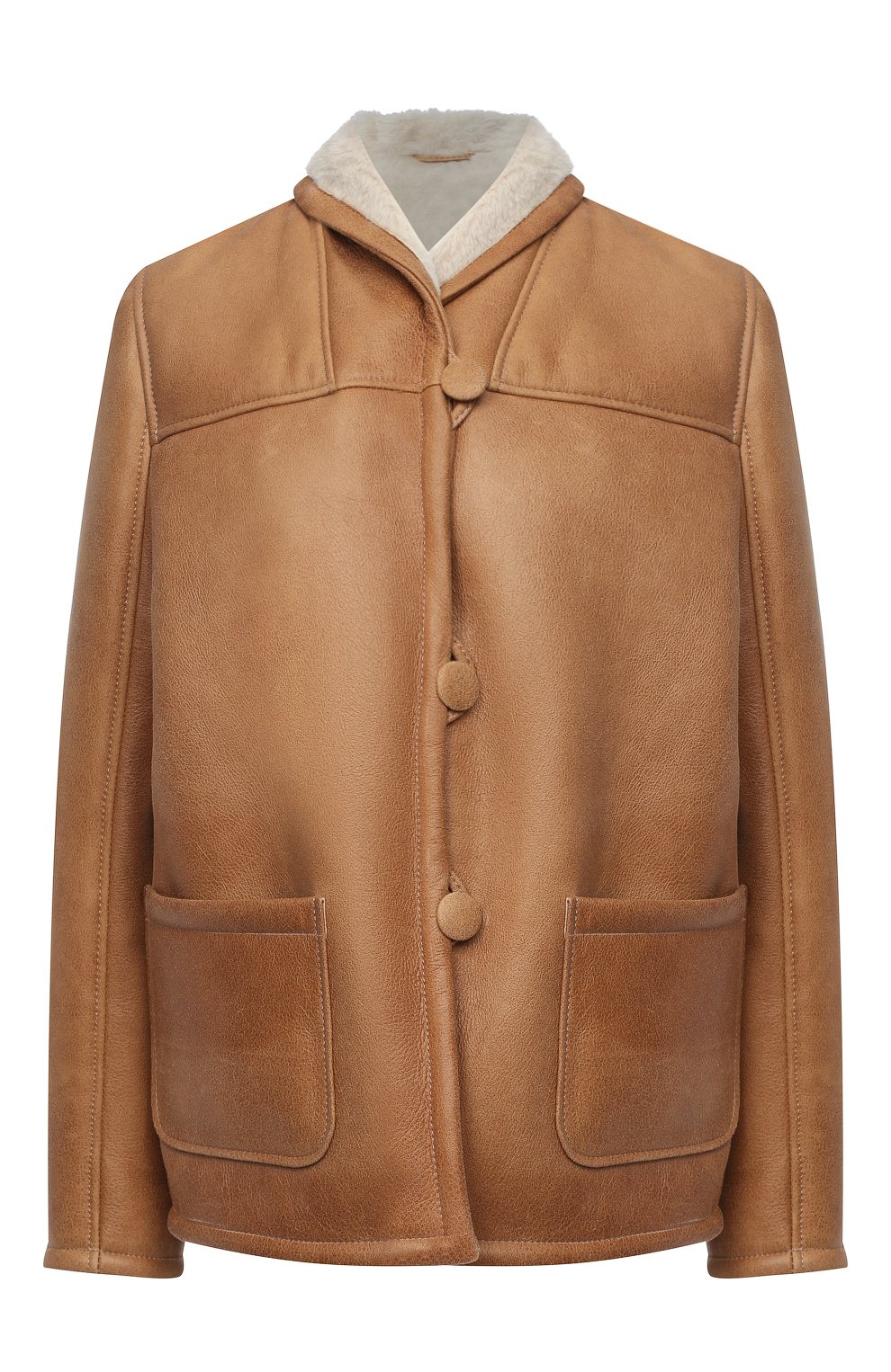 Дубленка MASLOV светло-коричневого цвета по цене 169400 руб., арт. SMW070, фото 1 Дубленка MASLOV, арт. SMW070, фото 1