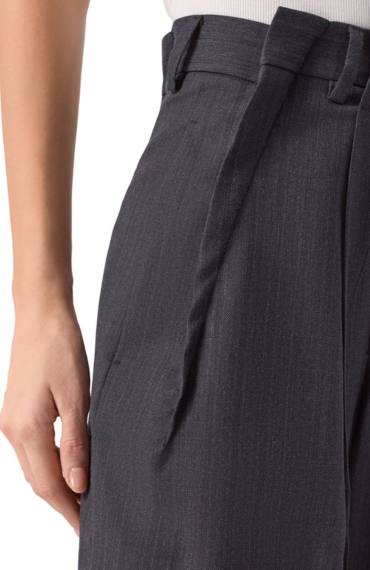 Брюки из шерсти и хлопка MM6 S52KA0564/M35743 Серый  S52KA0564/M35743 Фото 5