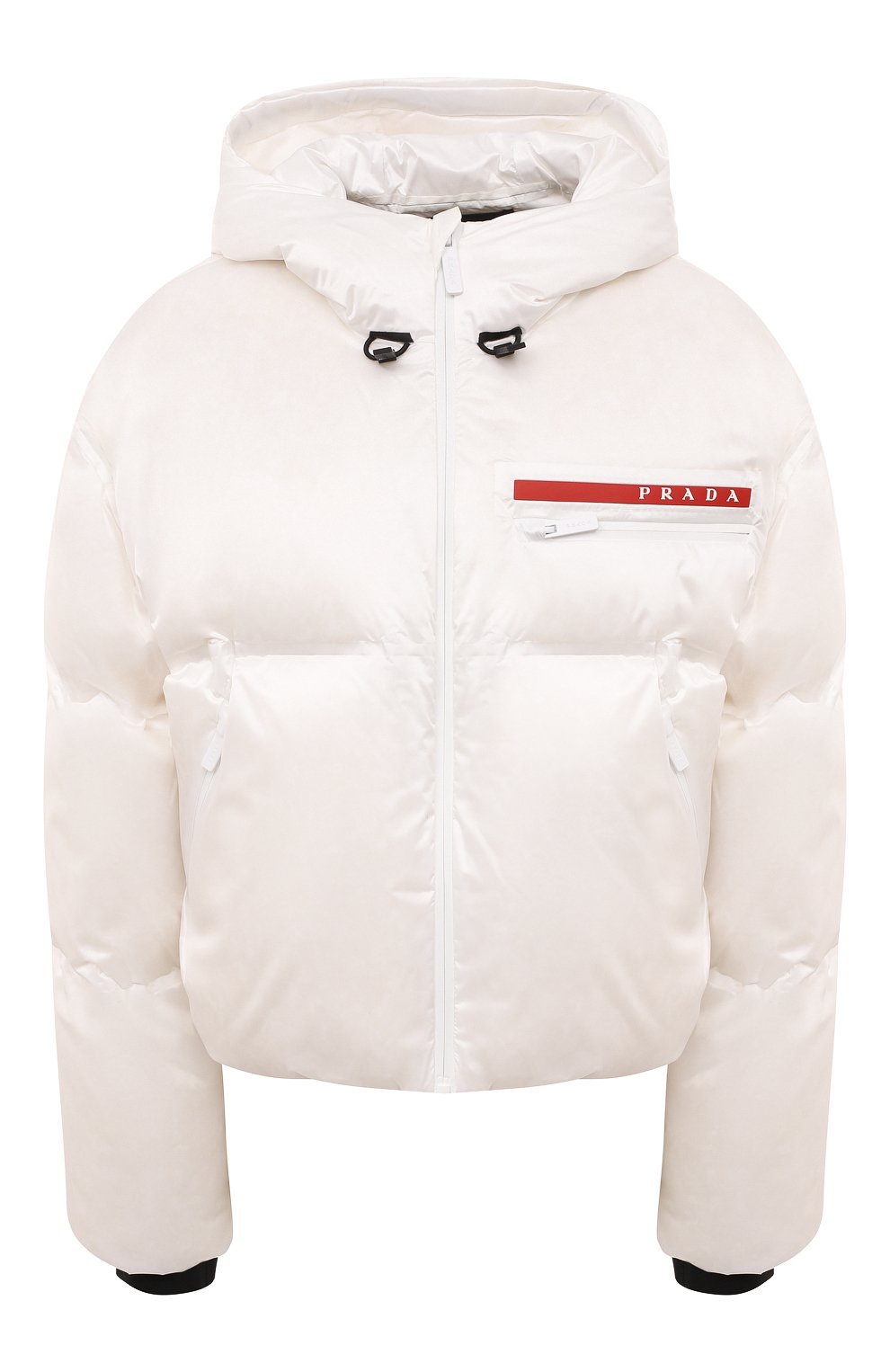 Пуховик prada linea rossa PRADA белого цвета по цене 230000 руб., арт. 29Z698-1ZT6-F027K-212, фото 1 Пуховик prada linea rossa PRADA, арт. 29Z698-1ZT6-F027K-212, фото 1