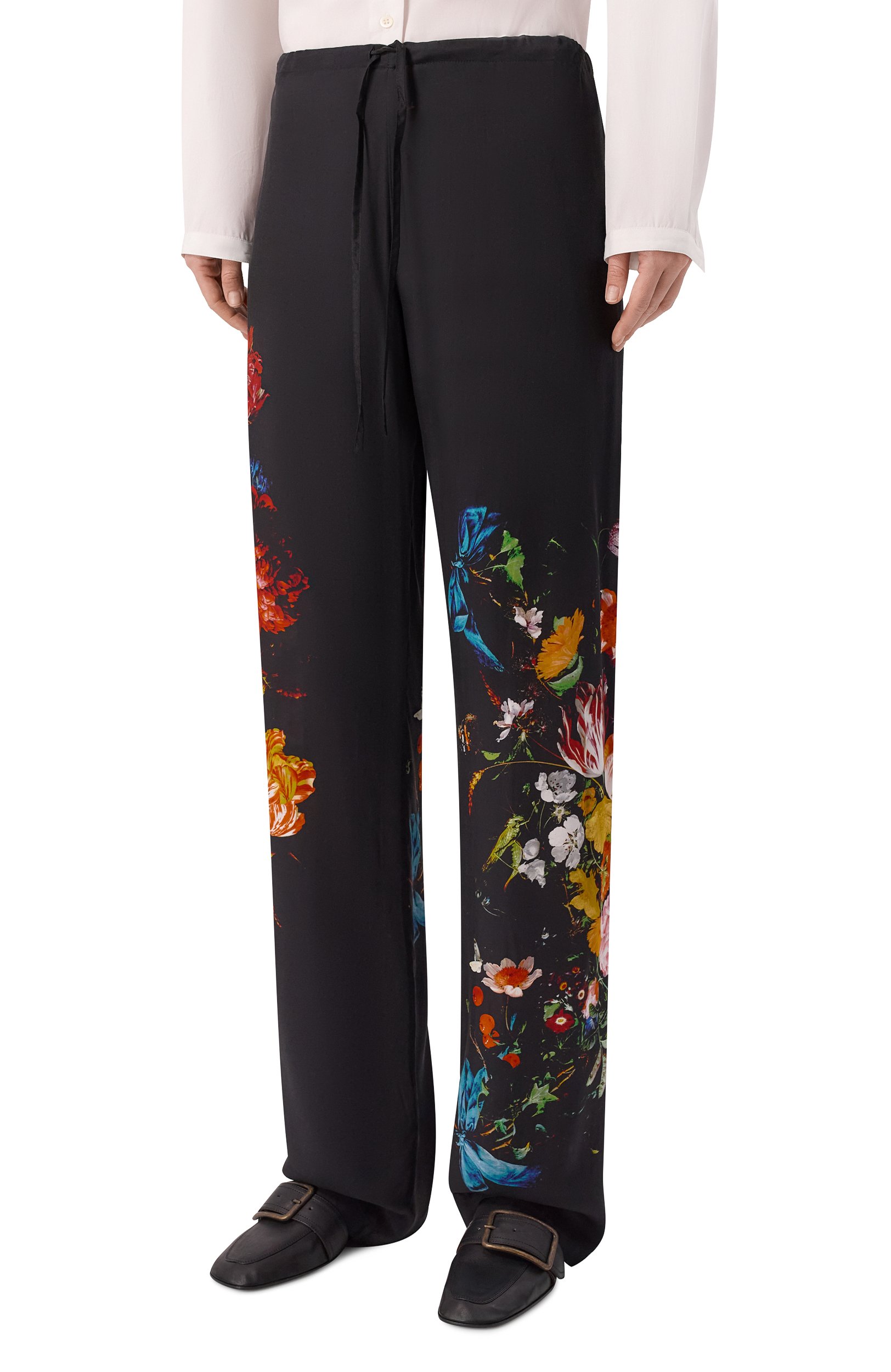 Брюки из вискозы DRIES VAN NOTEN черного цвета по цене 79550 руб., арт. 010901/4087, фото 3 Брюки из вискозы DRIES VAN NOTEN, арт. 010901/4087, фото 3