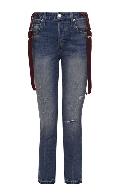 Джинсы с потертостями и съемными подтяжками AMO, арт. A01225-002, фото 1