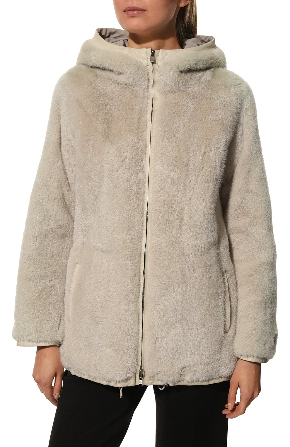 Двусторонняя шуба из меха норки LORO PIANA, арт. FAF3994, фото 3