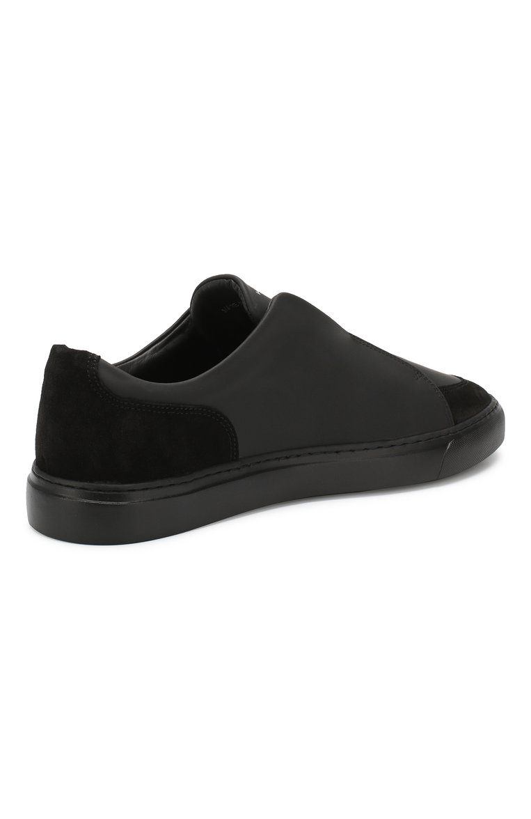 Мужские кожаные кеды HARRYS OF LONDON черного цвета, арт. JAUNTY TECH LEATHER/SUEDE | Фото 4 (Подошва: Плоская; Материал внутренний: Натуральная кожа; Статус проверки: Проверена категория; Материал утеплителя: Без утеплителя; Стили: Классический; Драгоценные камни: Проставлено; Материал сплава: Проставлено; Материал внешний: Натуральная кожа; Кросс-КТ: Низкие)