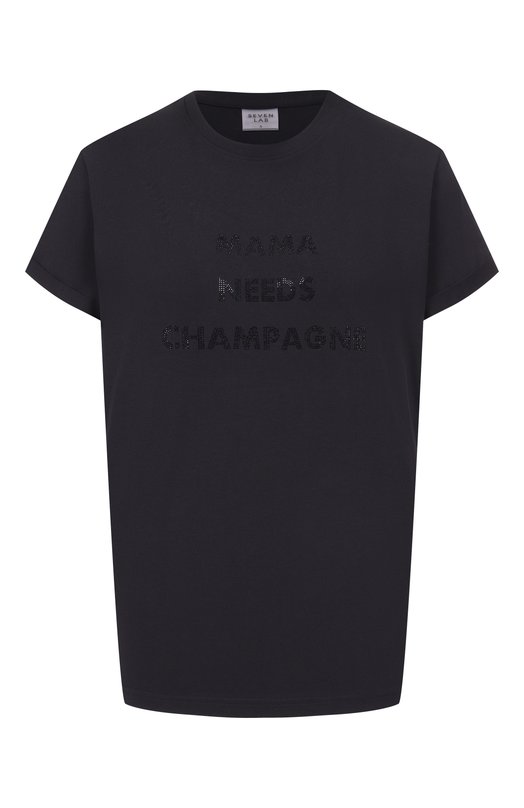 Хлопковая футболка Seven Lab CTR1.01.900.258.2601 Чёрный CTR1.01.900.258.2601