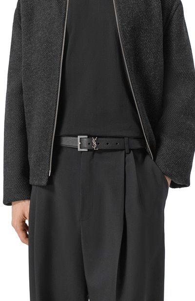 Мужской кожаный ремень SAINT LAURENT, арт. 634440/BRM0E