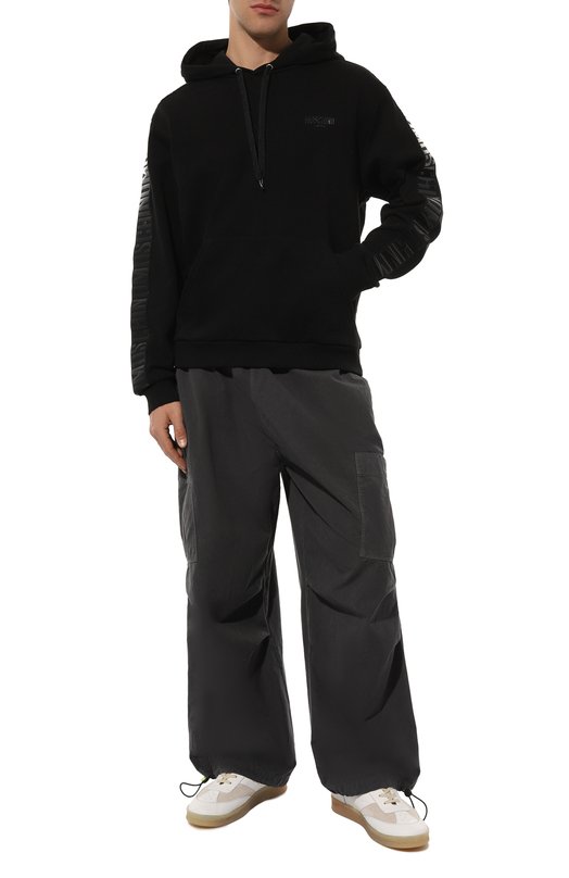 Хлопковое худи Moschino A1711/9410 Чёрный  A1711/9410 Фото 2