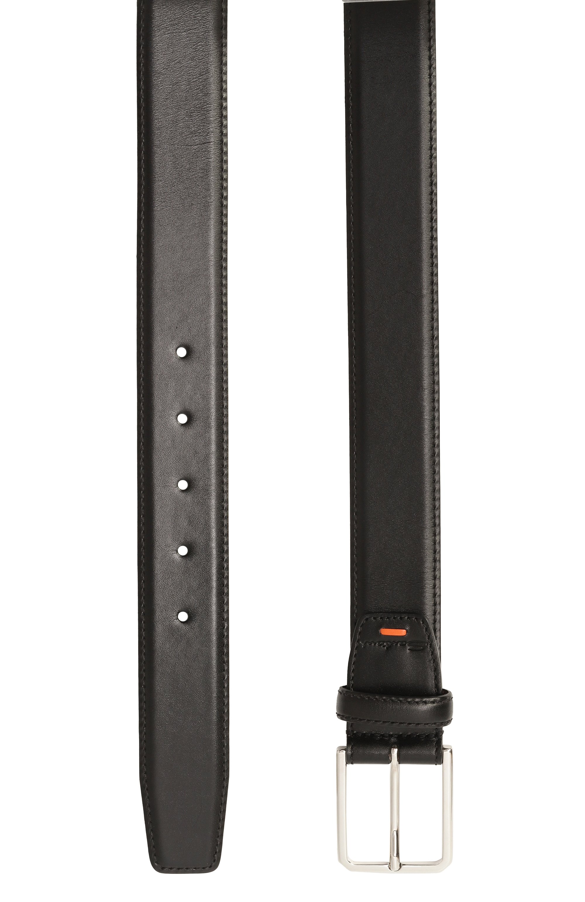 Кожаный ремень SANTONI темно-серого цвета по цене 52100 руб., арт. CM35VC003B91EVSY, фото 3 Кожаный ремень SANTONI, арт. CM35VC003B91EVSY, фото 3