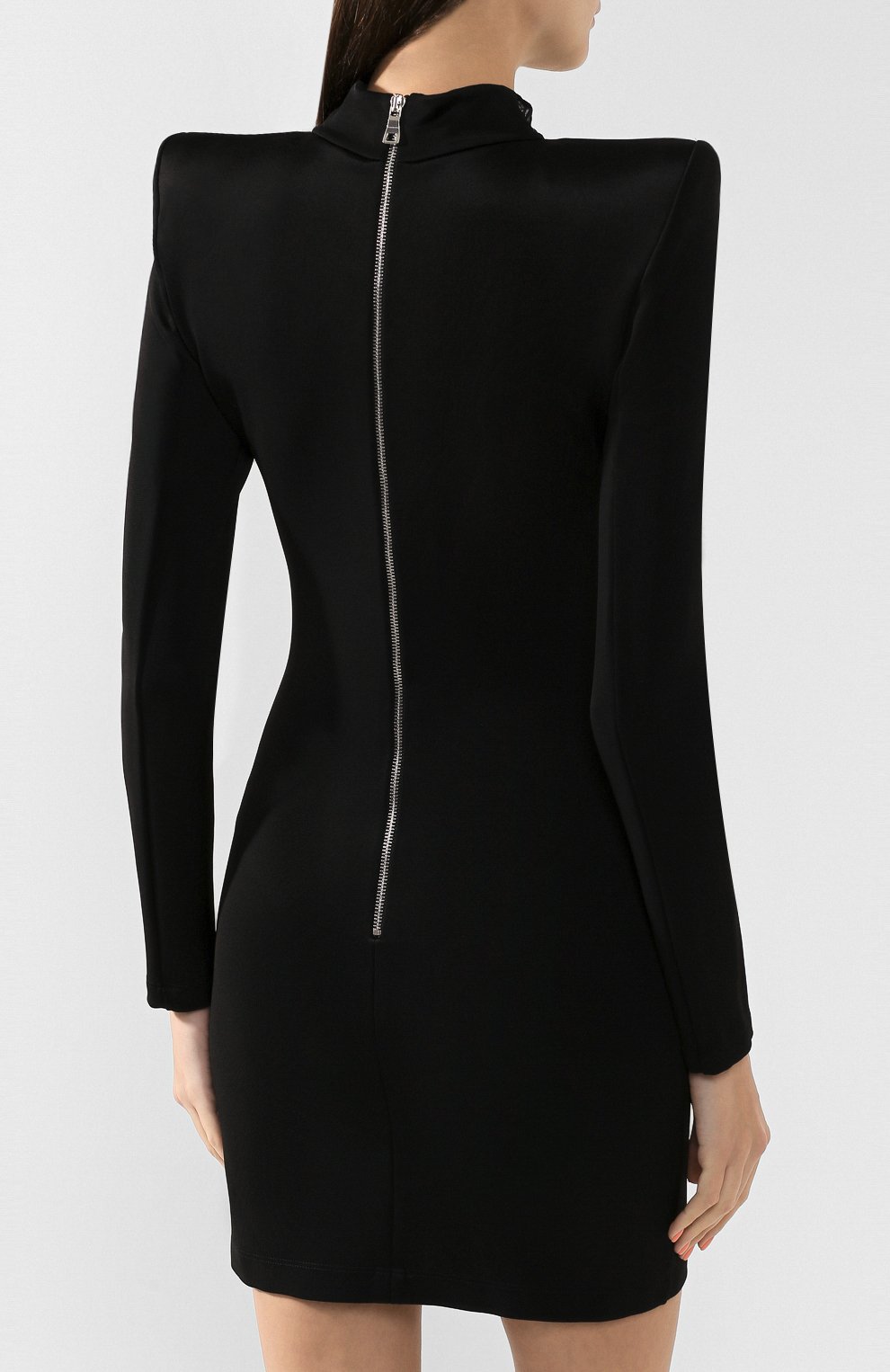 Платье BALMAIN черного цвета по цене 214500 руб., арт. SF06679/X279, фото 4 Платье BALMAIN, арт. SF06679/X279, фото 4