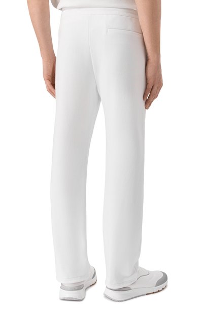 Хлопковые брюки KITON белого цвета по цене 129500 руб., арт. UMKY02301, фото 4 Хлопковые брюки KITON, арт. UMKY02301, фото 4