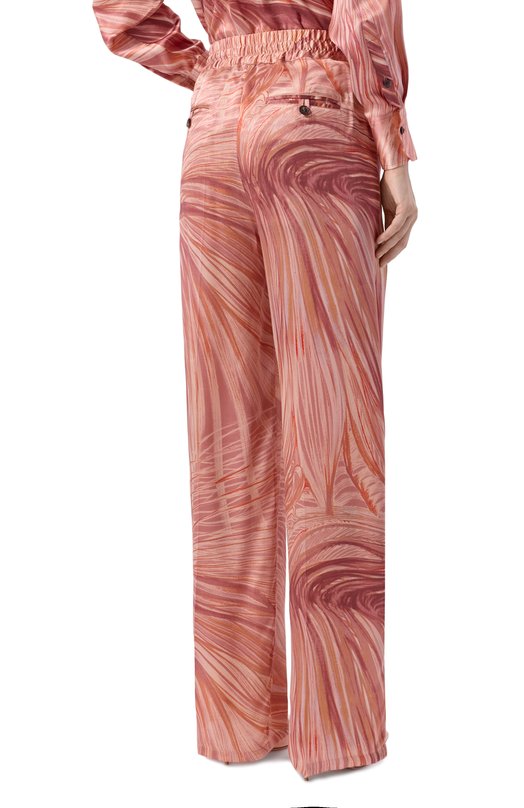 Шелковые брюки Kiton D48122K0869G01 Розовый  D48122K0869G01 Фото 4